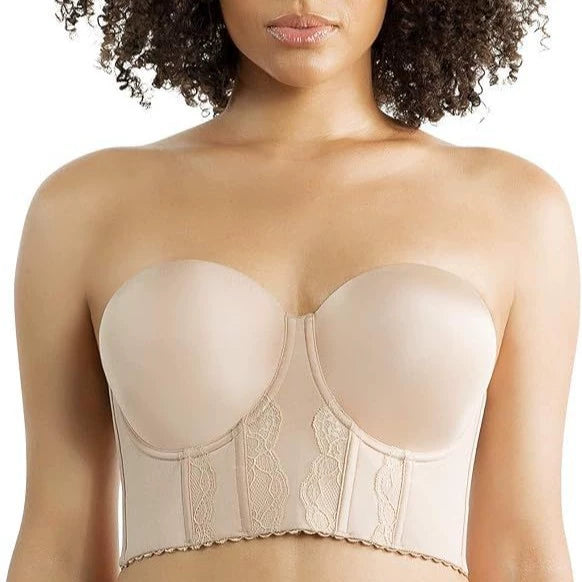 StellaLeah Women's Full Bust and Full Figure Strapless Longline Bra